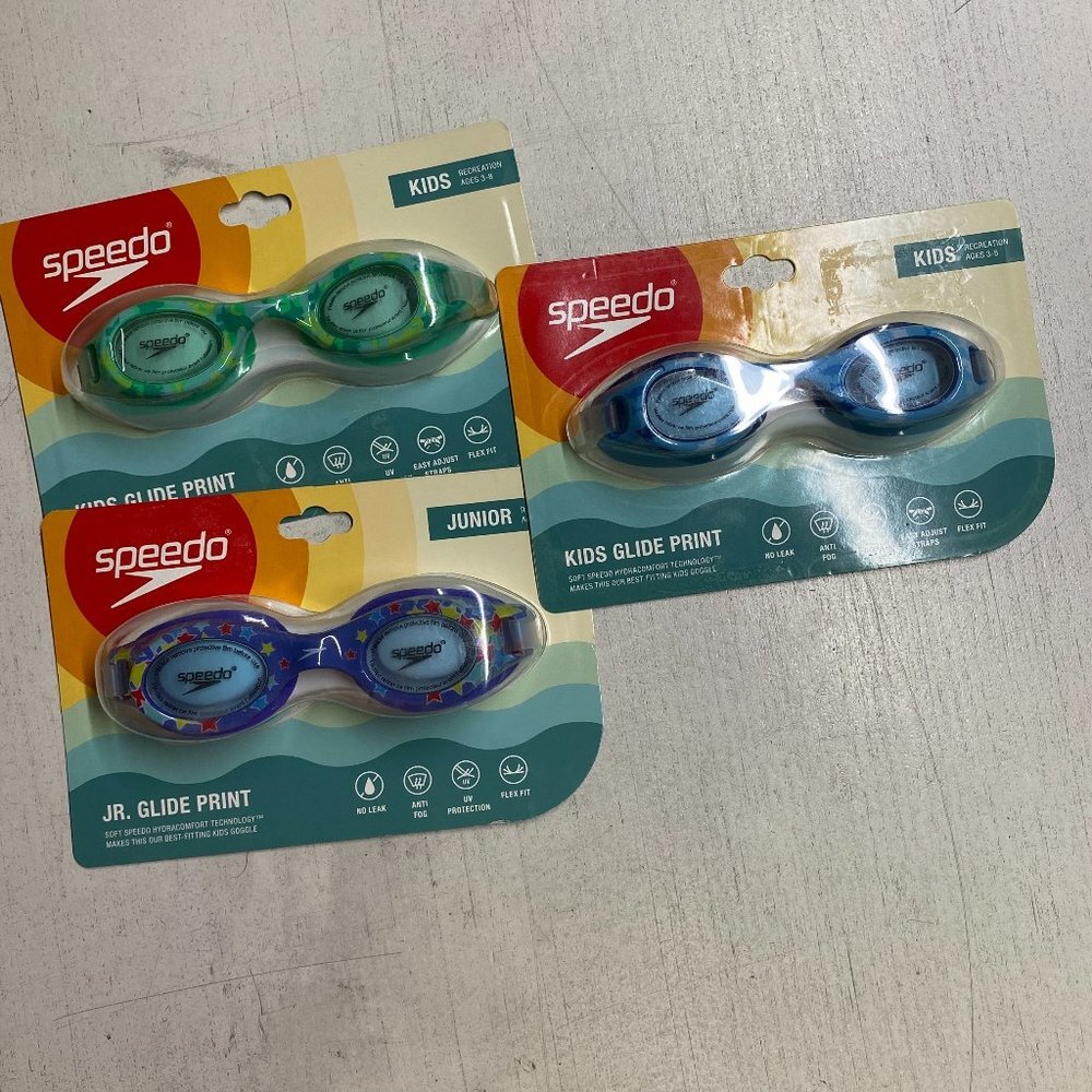 Speedo Glide Print Kids Swim Goggles